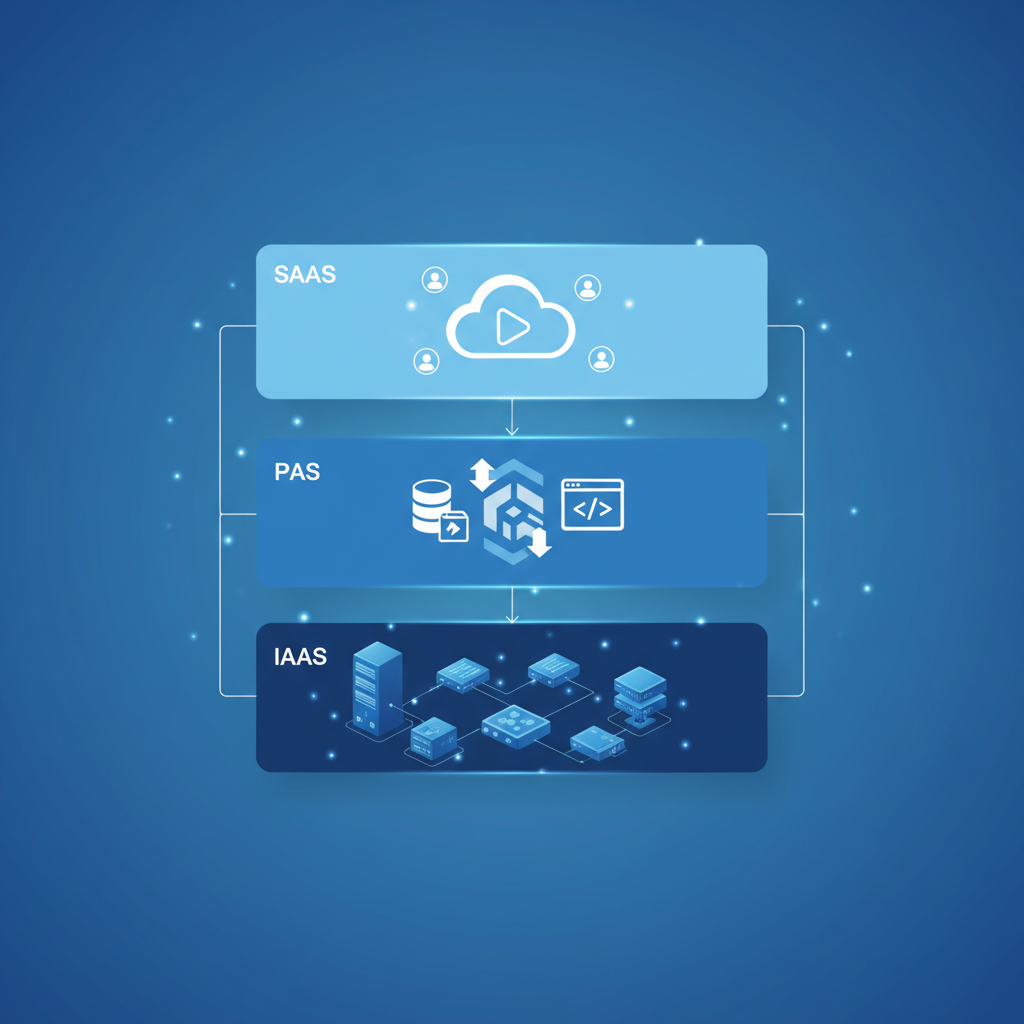 A diagram showing three distinct layers: 