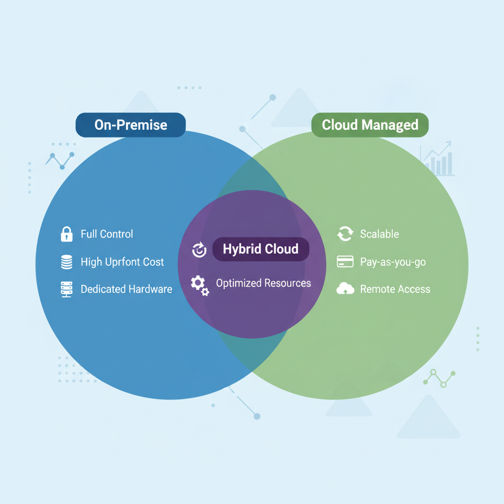 A Venn diagram comparing 